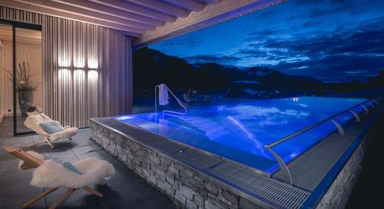 Torghele's Wald + Fluh - Wellnesshotel im Allgäu - Outdoor Infinity Pool